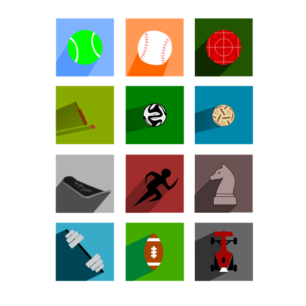 SVG Selection of sports sign icons vector illustration