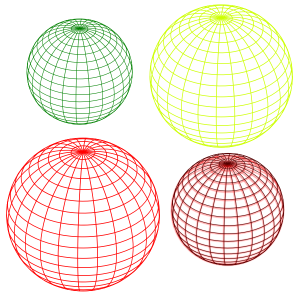 SVG Selection of wired globes vector image