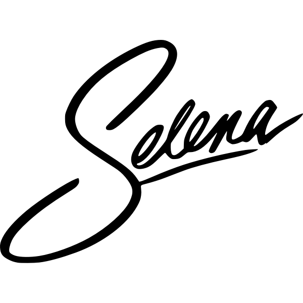 SVG Selena black text