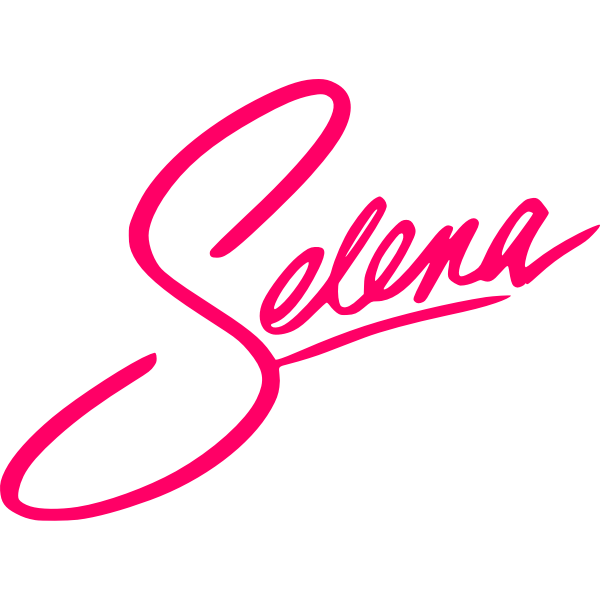 SVG Selena pink text