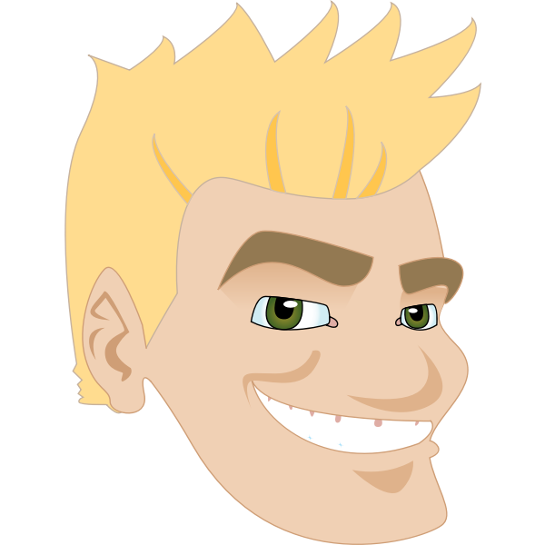 SVG Self portrait comic character vector image
