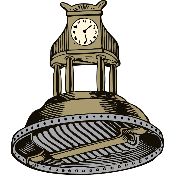 SVG Self winding clock vector illustration