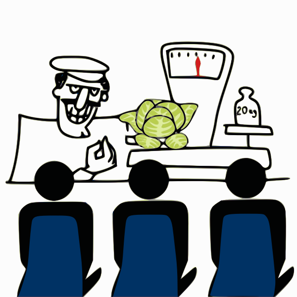 SVG Seller persuading audience vector image