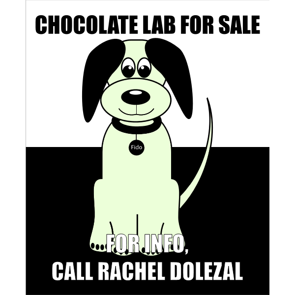 SVG Selling dog