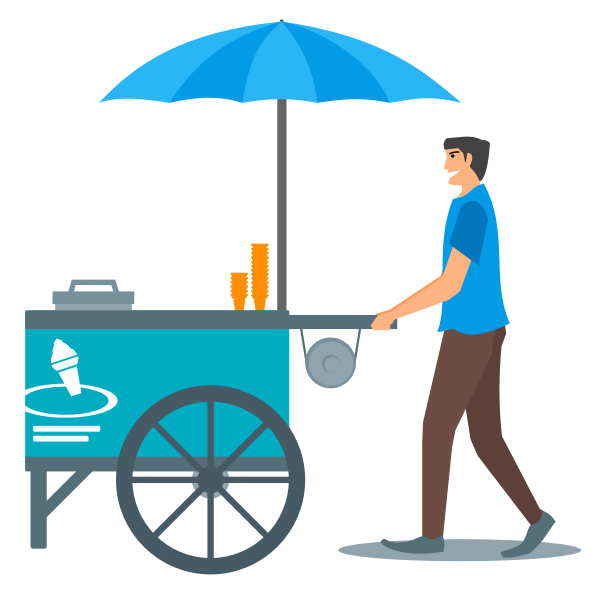 SVG Selling ice cream