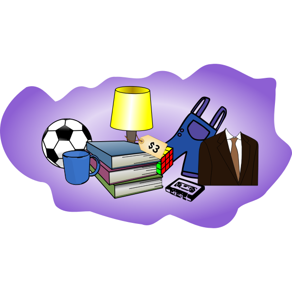 SVG Selling personal stuff illustration