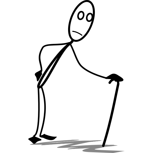 SVG Senior stick man