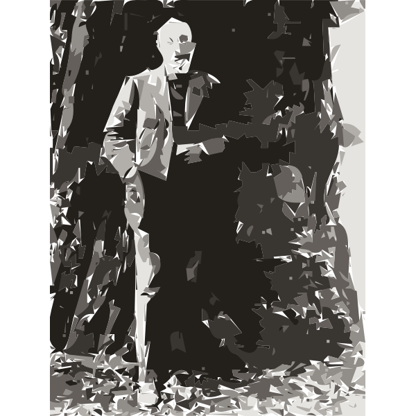 SVG Sergei Rachmaninoff in California autotrace