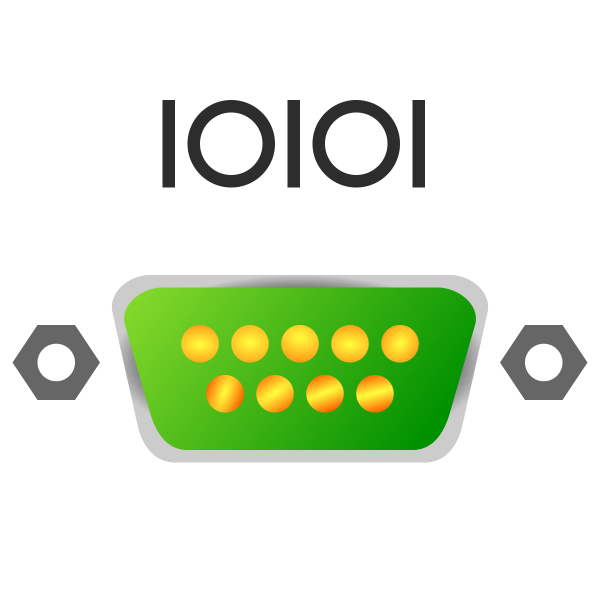 SVG Serial port icon vector image