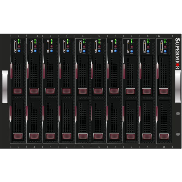 SVG Server centre rack vector image