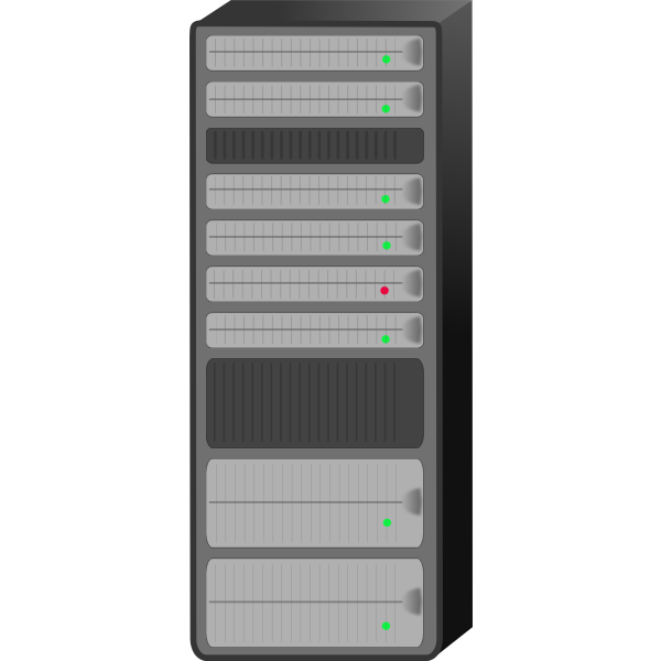 SVG Server rack vector drawing