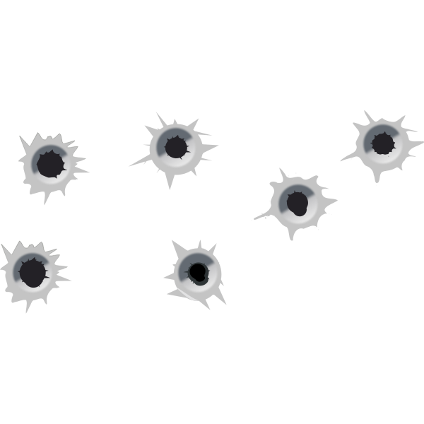 SVG Set of bullet holes