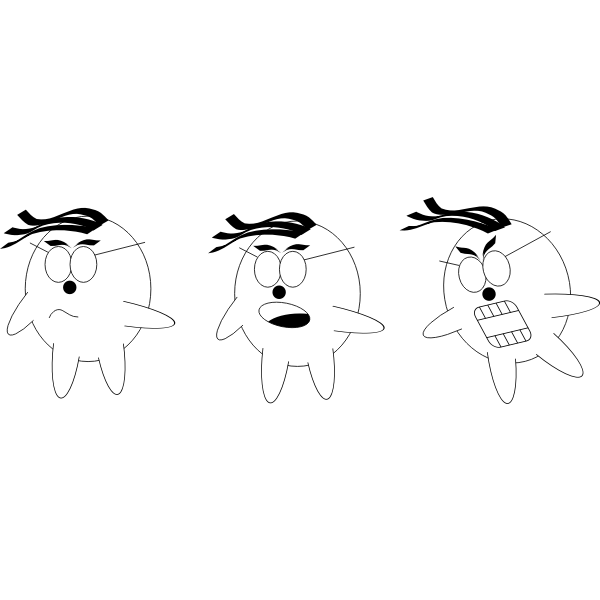 SVG Set of cartoon characters in vector format