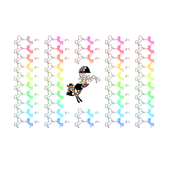 SVG Set of decorative horses