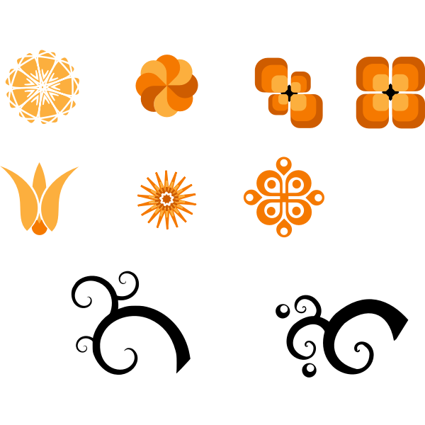 SVG Set of design elements