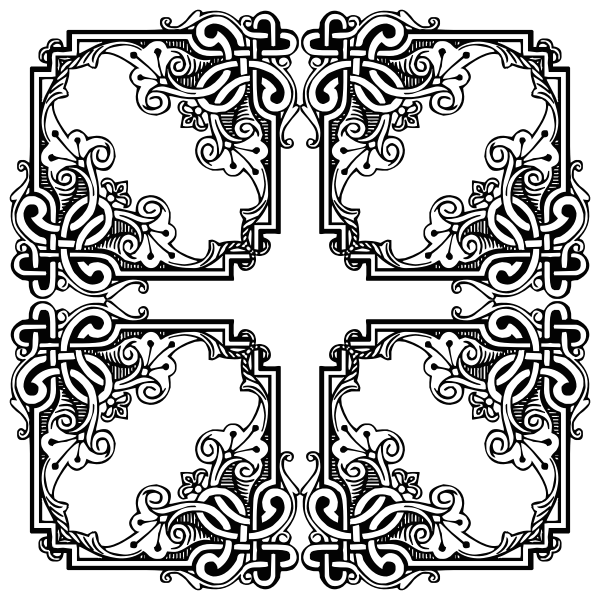 SVG Set of four decorative frames