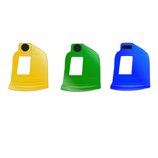 SVG Set of recycling containers vector illustration