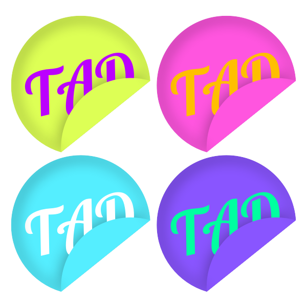 SVG Set of TAD stickers vector graphics