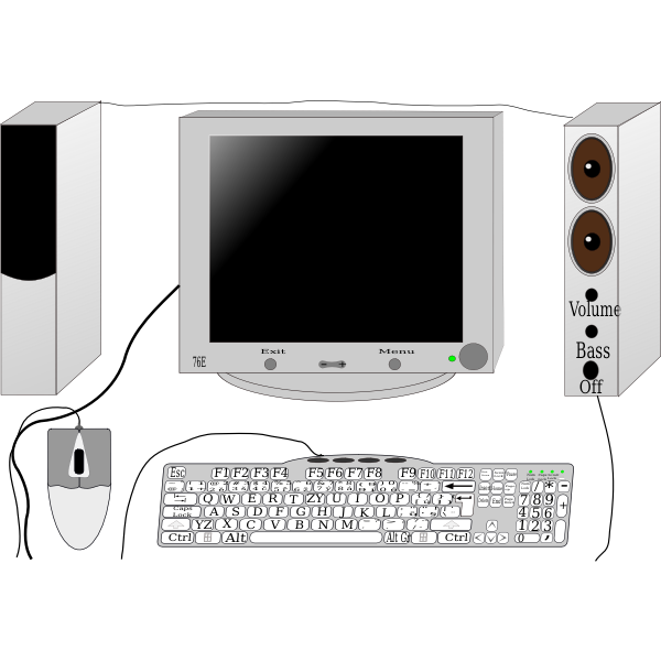 SVG Set-up computer vector clip art
