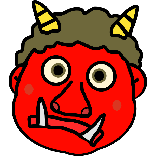 SVG Setsubun oni face