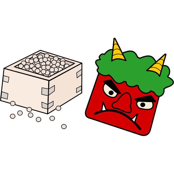 SVG Setsubun Oni with Beans
