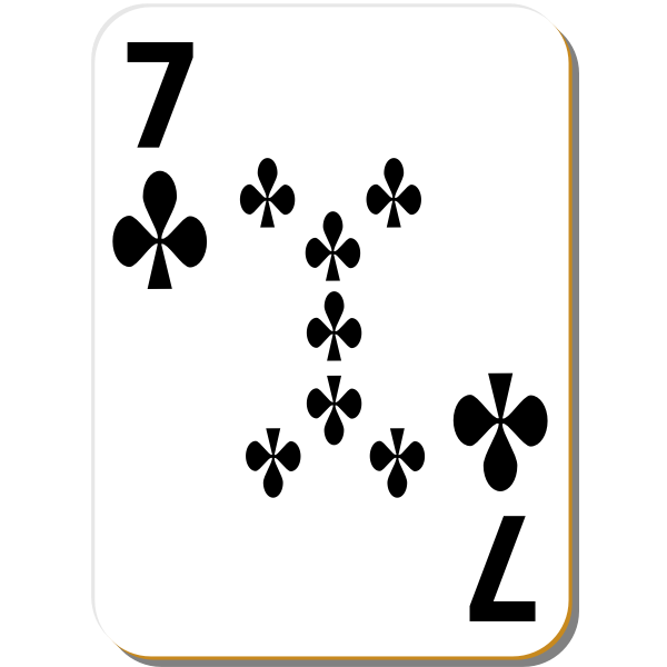 SVG Seven of clubs vector clip art