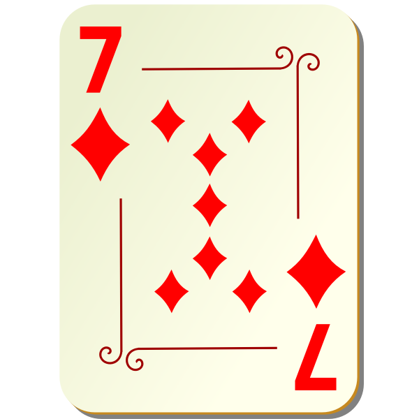 SVG Seven of diamonds vector illustration