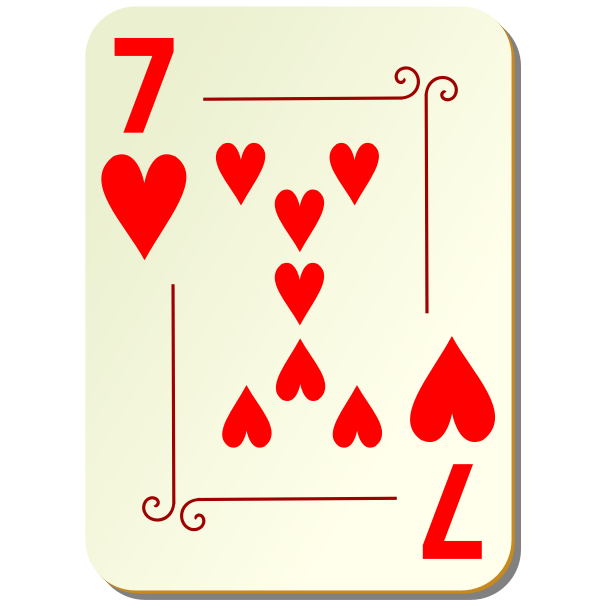 SVG Seven of hearts vector drawing