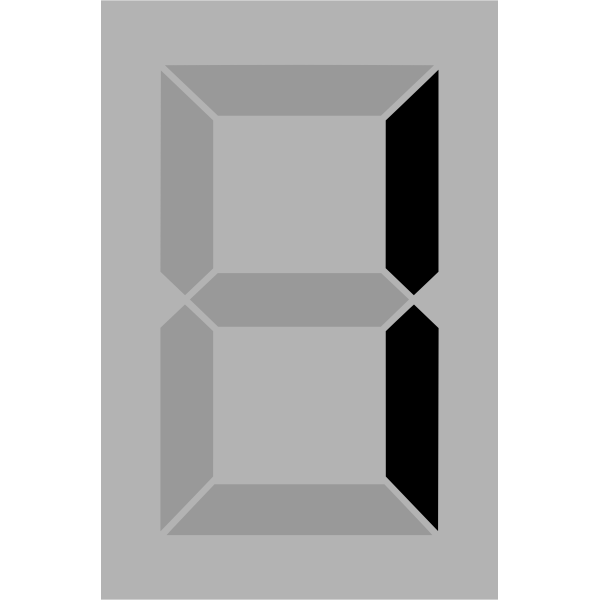SVG Seven segment display gray 1