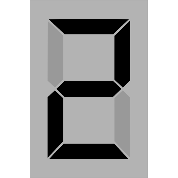 SVG Seven segment display gray 2
