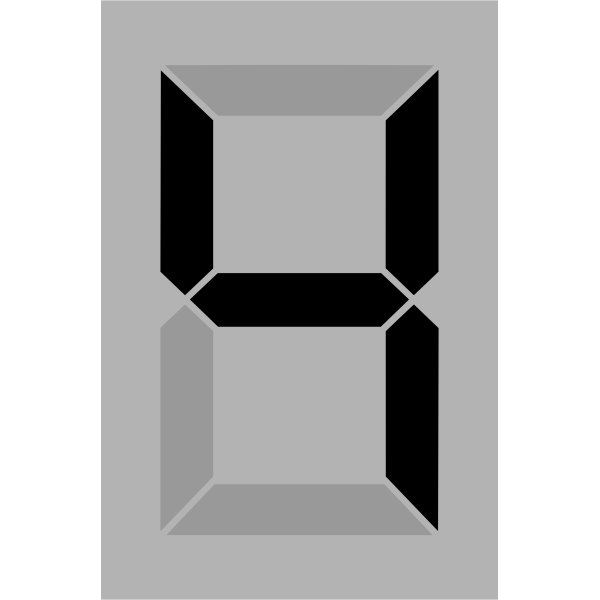 SVG Seven segment display gray 4