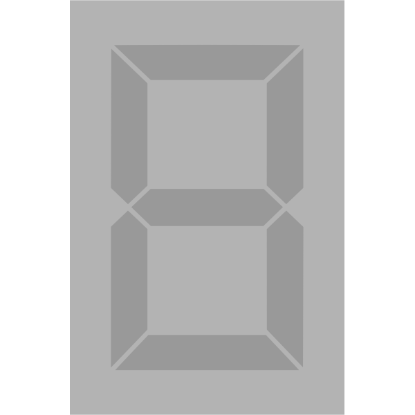 SVG Seven segment display gray off