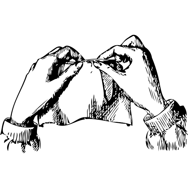 SVG sewing hands