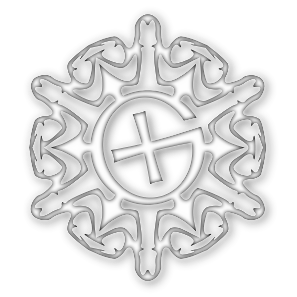 SVG Shaded geocaching snowflake motif vector image