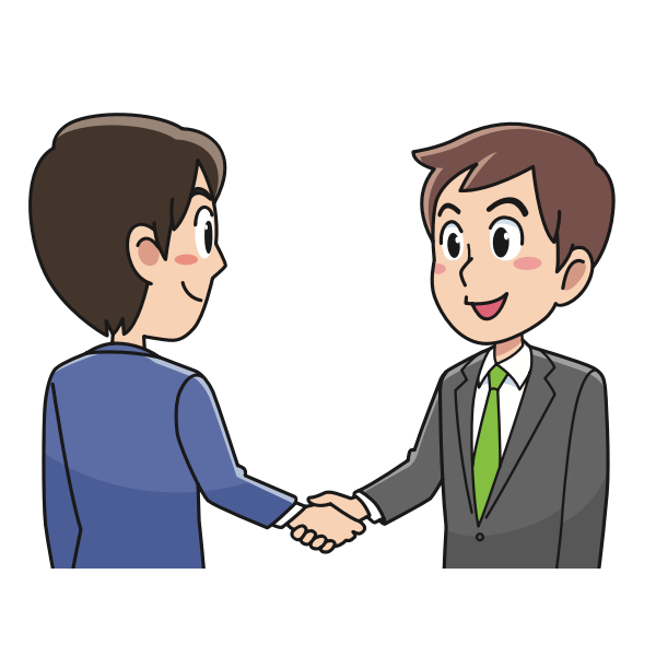 SVG Shaking hands cartoon