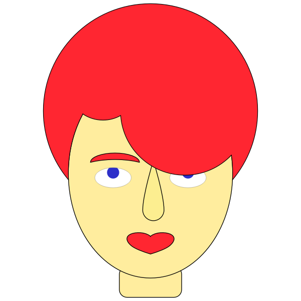 SVG Shape Face red hair