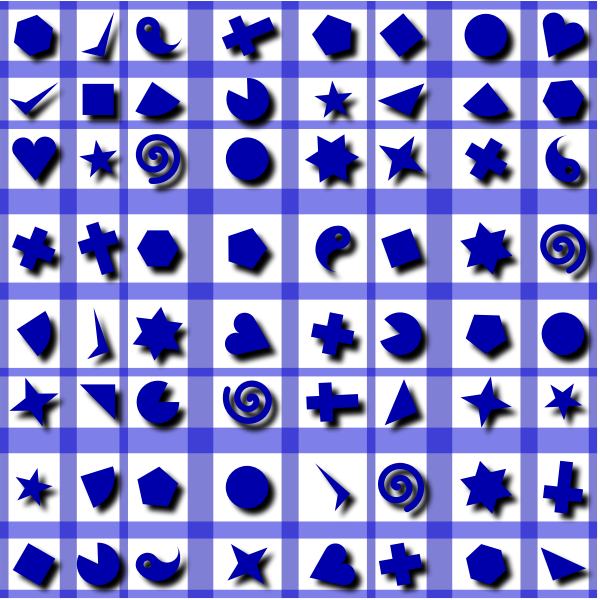 SVG Shapes pattern in blue