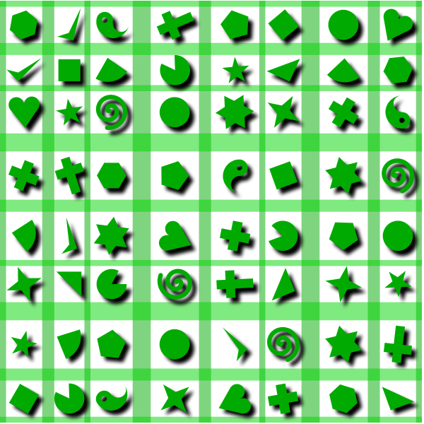 SVG Shapes pattern in green color