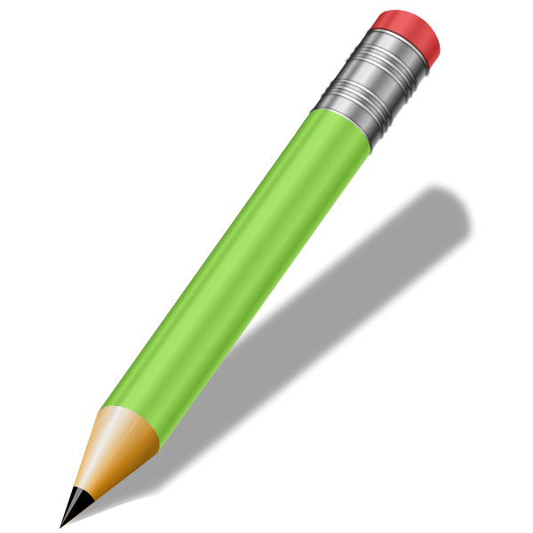 SVG Sharp green pencil vector clip art