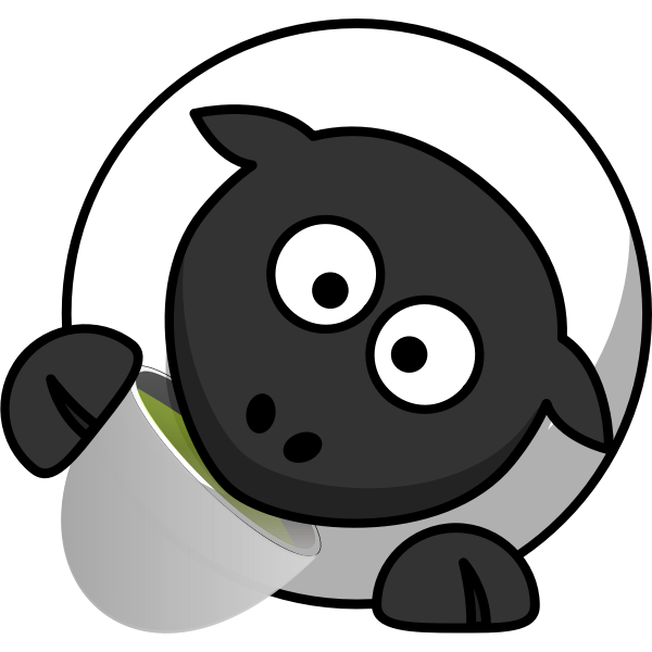 SVG Sheep drinking tea vector image