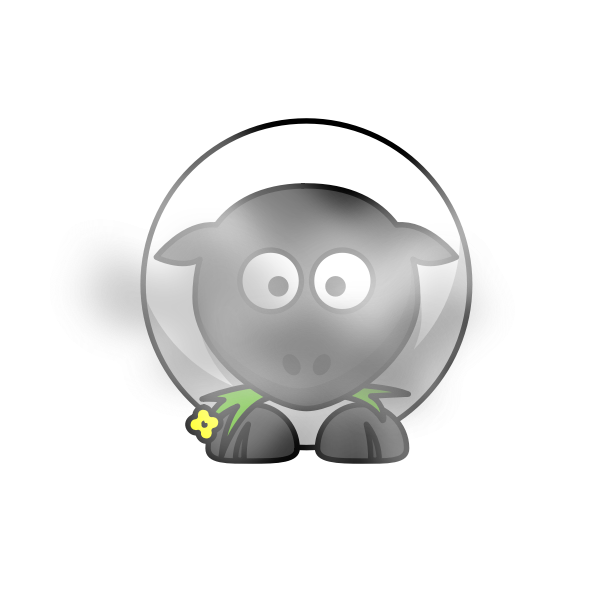 SVG Sheep eating grass