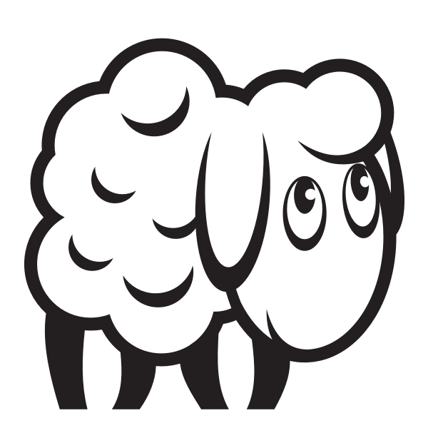 SVG Sheep monochrome silhouette