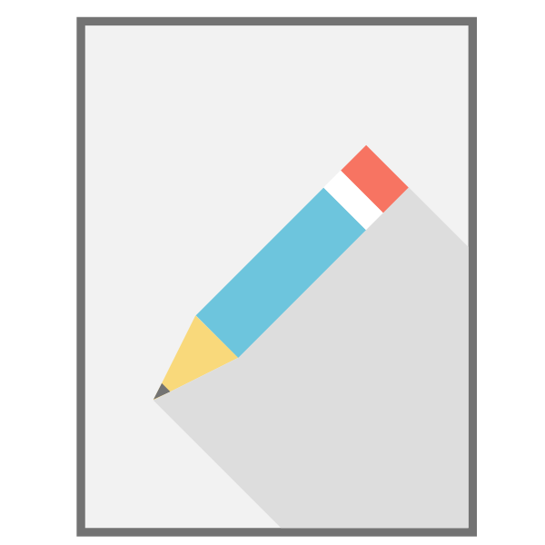 SVG Sheet and pencil vector image