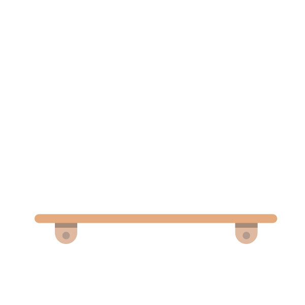 SVG Shelf in oragne