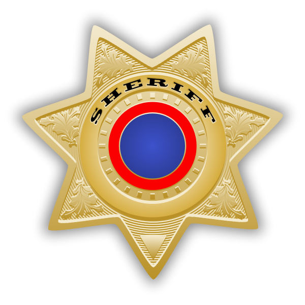 SVG Sheriff badge vector image