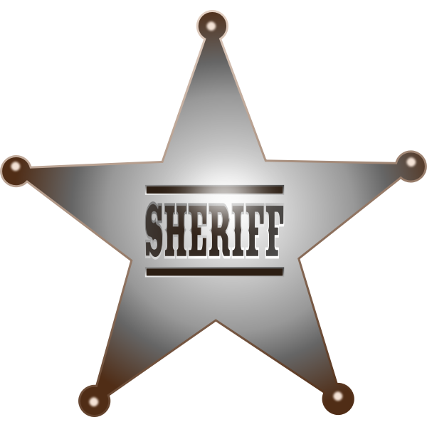 SVG Sheriff badge vector image