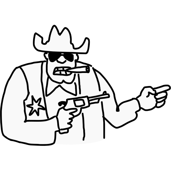 SVG Sheriff doodle style drawing
