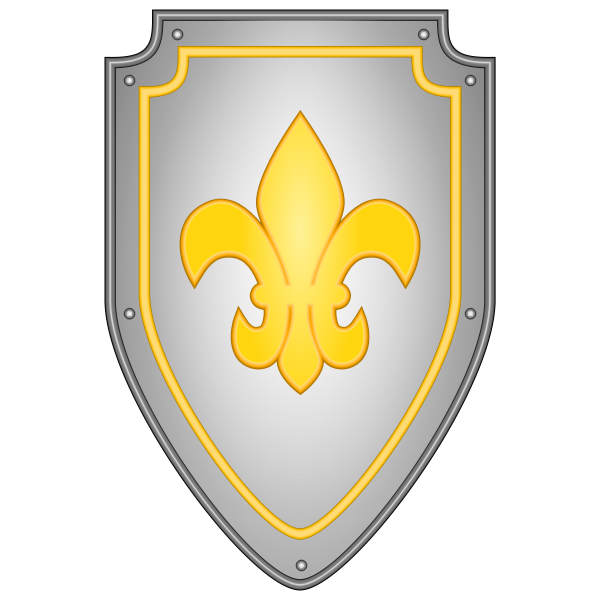 SVG Shield with flower icon vector illustration
