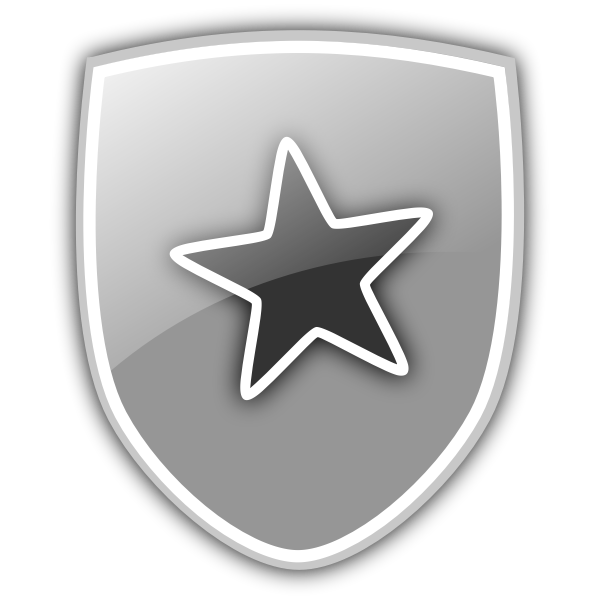 SVG Shield with star icon vector clip art