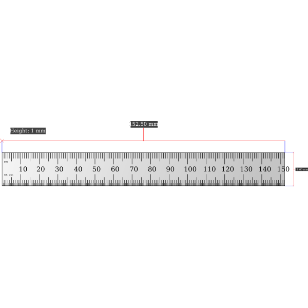 SVG Shinwa 15cm ruler